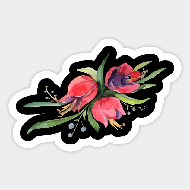 Painting Flower Sticker by Creative Has